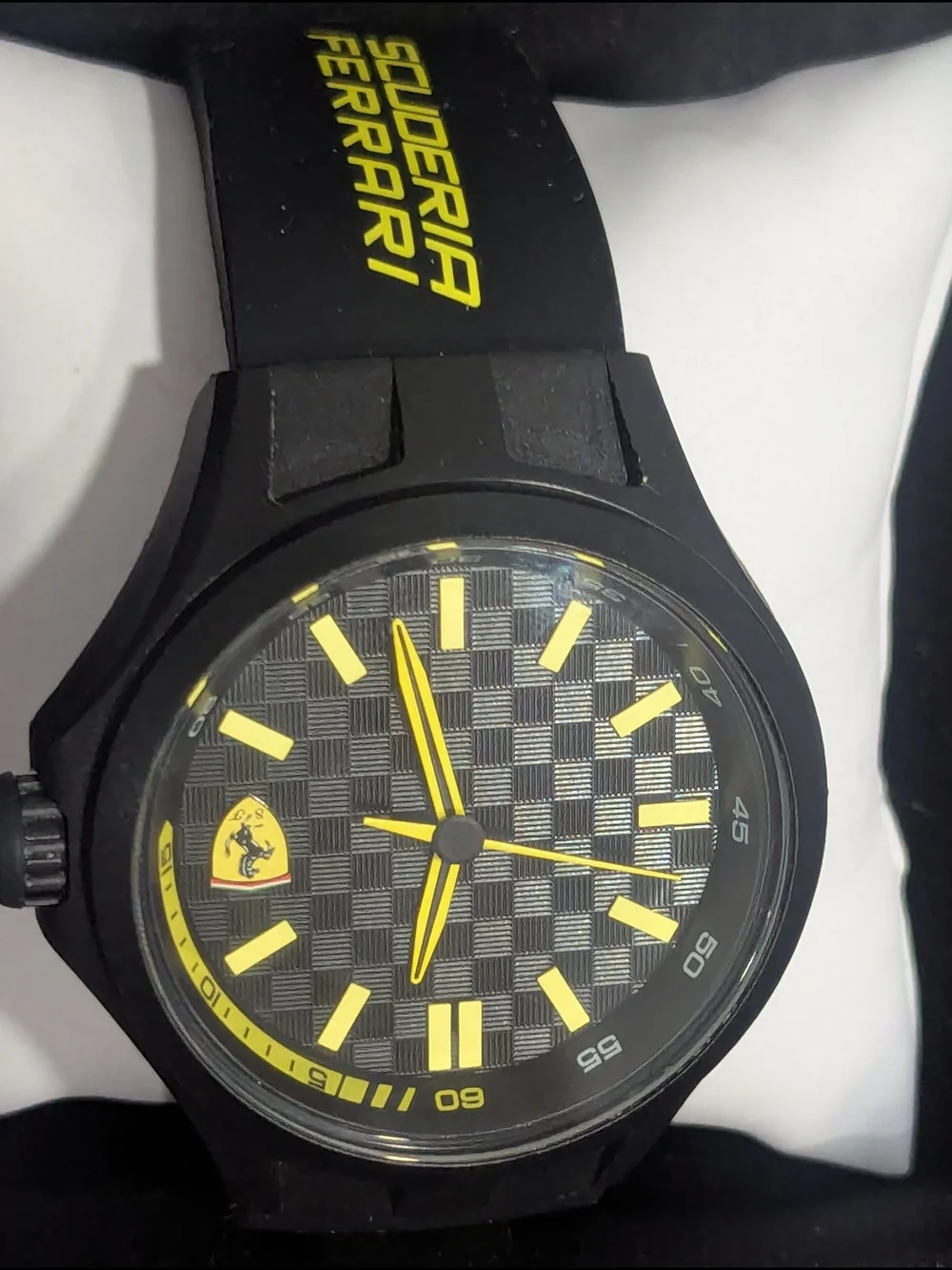 Ferrari Black Stainless Steel Caseback Sport Watch
